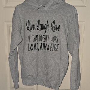 Gray Hoodie with Funny Motivational Print